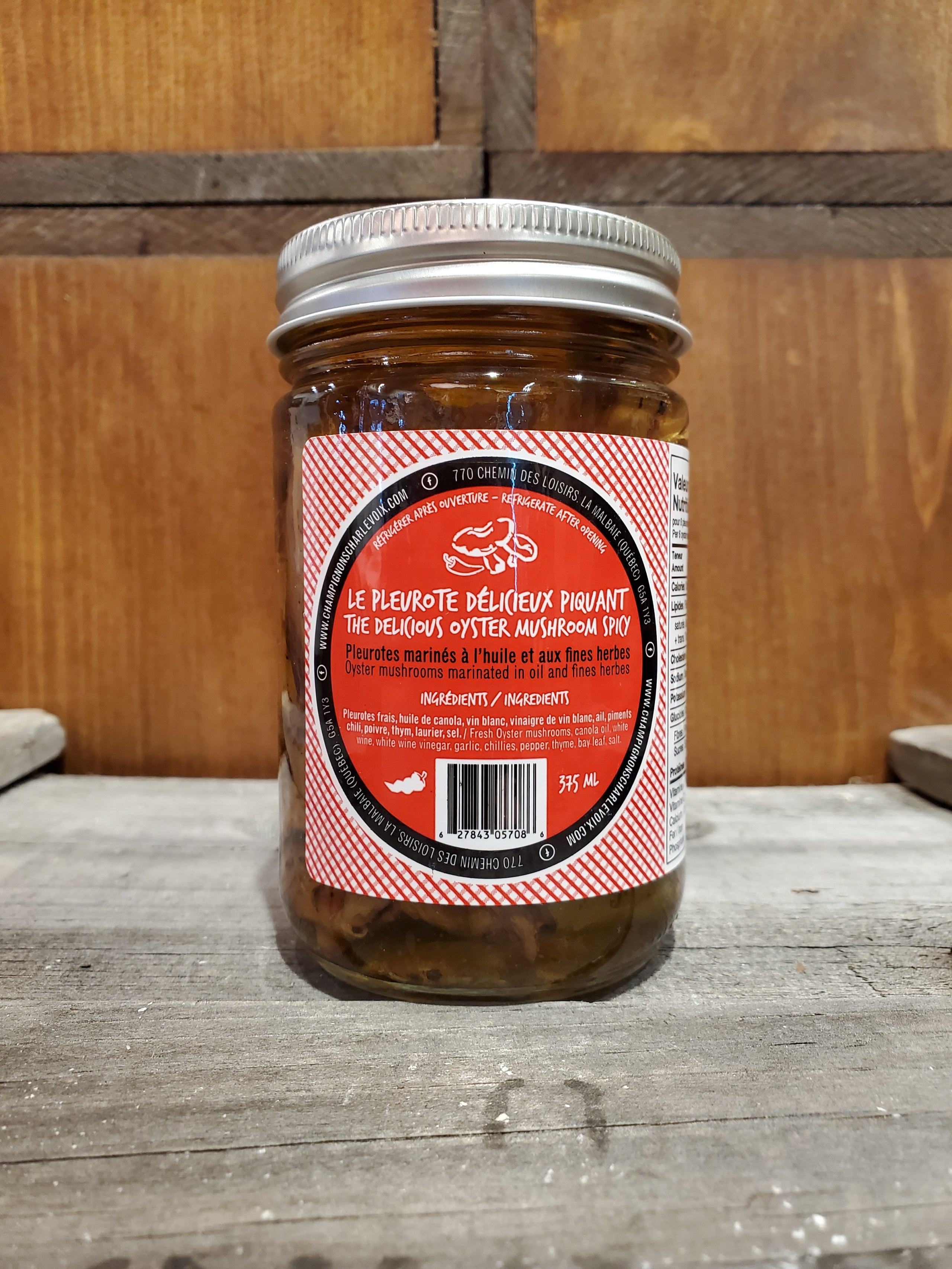 Le pleurote délicieux piquant 375 ml